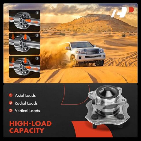 A-Premium 2 x Rear Wheel Bearing and Hub Assembly with 4-Lug Compatible with Toyota Echo 2000 2001 2002 2003 2004 2005, Without ABS Brakes in Kuwait