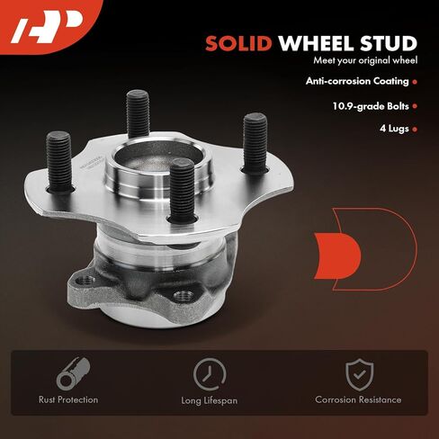 A-Premium 2 x Rear Wheel Bearing and Hub Assembly with 4-Lug Compatible with Toyota Echo 2000 2001 2002 2003 2004 2005, Without ABS Brakes in Kuwait