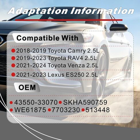513448 مجموعة محور العجلة الأمامية متوافقة مع Toyota Camry 2018-2019 RAV4 2019-2023 Venza 2021-2024، Lexus ES250 2021-2023، L4 2.5L، يستبدل 43550-33070 in Kuwait