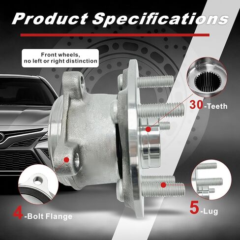 513448 مجموعة محور العجلة الأمامية متوافقة مع Toyota Camry 2018-2019 RAV4 2019-2023 Venza 2021-2024، Lexus ES250 2021-2023، L4 2.5L، يستبدل 43550-33070 in Kuwait