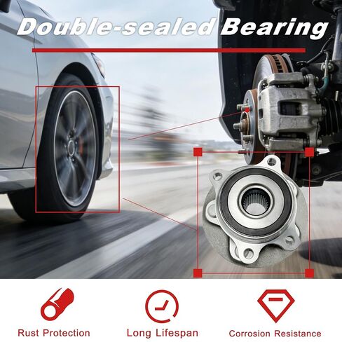 513448 مجموعة محور العجلة الأمامية متوافقة مع Toyota Camry 2018-2019 RAV4 2019-2023 Venza 2021-2024، Lexus ES250 2021-2023، L4 2.5L، يستبدل 43550-33070 in Kuwait
