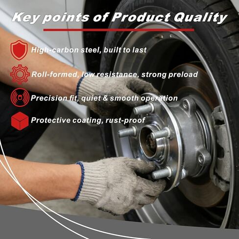 513448 مجموعة محور العجلة الأمامية متوافقة مع Toyota Camry 2018-2019 RAV4 2019-2023 Venza 2021-2024، Lexus ES250 2021-2023، L4 2.5L، يستبدل 43550-33070 in Kuwait