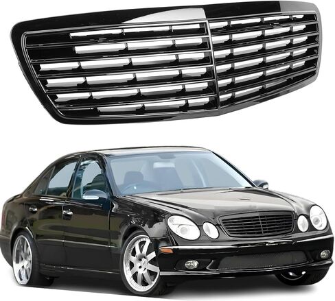 استبدال مصبغة الشواية الأمامية لعام 2003 2004 2005 2006 Mercrdes-Benz E-Class W211 E320 E500 E55 AMG، بيانو أسود in Kuwait