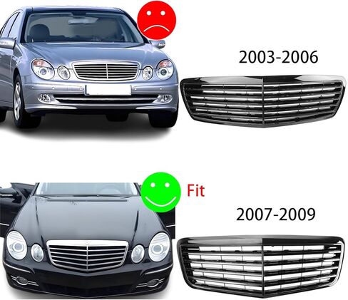 استبدال مصبغة الشواية الأمامية لعام 2003 2004 2005 2006 Mercrdes-Benz E-Class W211 E320 E500 E55 AMG، بيانو أسود in Kuwait