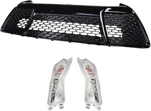 Complete Front Grille Bumper Daytime Running Light Set Compatible with 2015 2016 2017 To-yota Camry SE XSE Sport Type - Front Bumper Kit in Saudi Arabia