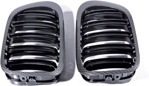 Astra Depot Carbon Fiber Color Front Kidney Grill Compatible For BMW 3 Series 1999-2002 E46 M3 323 i/is 325Ci 328 i/is/Ci 330Ci 2 Doors Grilles, Dual Slats in Kuwait