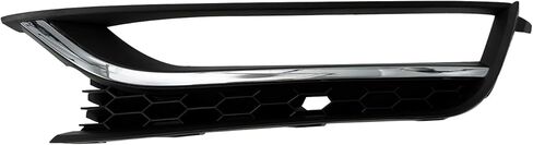 Black 3PCS Front Lower Grille Grill & Fog Light Cover Bezel with Hole Compatible with Volkswagen 2012 2013 2014 2015 VW Passat, Replace for 561853665E9B9/ 5618531012ZZ in Kuwait