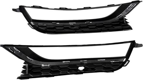 Black 3PCS Front Lower Grille Grill & Fog Light Cover Bezel with Hole Compatible with Volkswagen 2012 2013 2014 2015 VW Passat, Replace for 561853665E9B9/ 5618531012ZZ in Kuwait