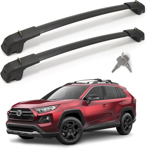 Roof Rack Cross Bars Compatible with Toyota Sienna 2011-2020, 300 LBS Anti-Theft Lockable Roof Rack Cross Bars with Folding Hooks, Aluminum Cargo Racks for Kayak, Luggage, Bike, Snowboard in Saudi Arabia