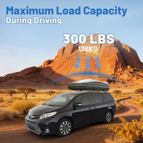 Roof Rack Cross Bars Compatible with Toyota Sienna 2011-2020, 300 LBS Anti-Theft Lockable Roof Rack Cross Bars with Folding Hooks, Aluminum Cargo Racks for Kayak, Luggage, Bike, Snowboard in Kuwait