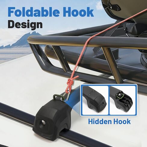 Roof Rack Cross Bars Compatible with Toyota Sienna 2011-2020, 300 LBS Anti-Theft Lockable Roof Rack Cross Bars with Folding Hooks, Aluminum Cargo Racks for Kayak, Luggage, Bike, Snowboard in Kuwait