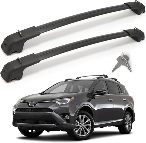 Roof Rack Cross Bars Compatible with Toyota Sienna 2011-2020, 300 LBS Anti-Theft Lockable Roof Rack Cross Bars with Folding Hooks, Aluminum Cargo Racks for Kayak, Luggage, Bike, Snowboard in Kuwait