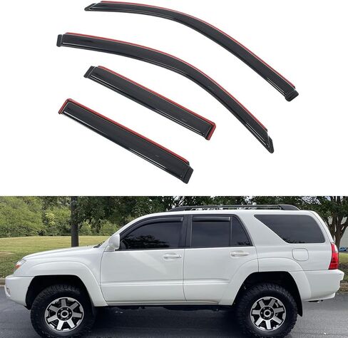 in Channel Window Rain Guards, Compatible with 2003-2009 Toyota 4Runner, Slim in-Channel Style Smoke/Tinted Acrylic, 4PCS, Side Window Deflectors in Saudi Arabia