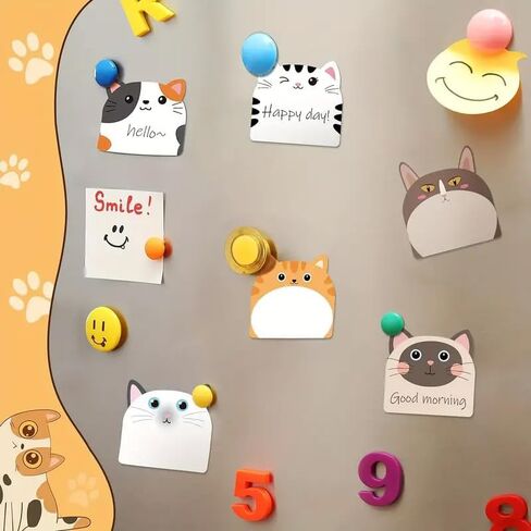 12pcs Cute Cat Sticky Notes, Creative Journal Convenience Stickers, Funny Adhesive Memo Pads, Suitable for Notebook and Note Taking Occasions in Kuwait