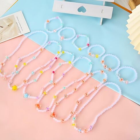 420 Adorable Acrylic Beads Set - Cute Mixed Shape Stars, Hearts, Flowers and Round Beads for DIY Jewelry, Hair Accessories and Crafts in Kuwait