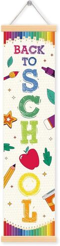 Welcome Back We Missed You So Much Porch Banner Vertical Door Banner for Classroom Teacher Welcome Decorations First Day of School Hanging Wall Backdrop School Party Decor for Indoor and Outdoor in Saudi Arabia