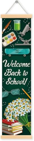Welcome Back We Missed You So Much Porch Banner Vertical Door Banner for Classroom Teacher Welcome Decorations First Day of School Hanging Wall Backdrop School Party Decor for Indoor and Outdoor in Saudi Arabia