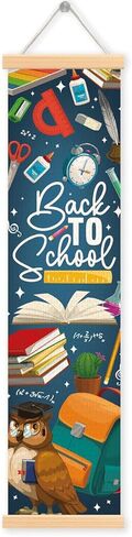 Welcome Back We Missed You So Much Porch Banner Vertical Door Banner for Classroom Teacher Welcome Decorations First Day of School Hanging Wall Backdrop School Party Decor for Indoor and Outdoor in Saudi Arabia