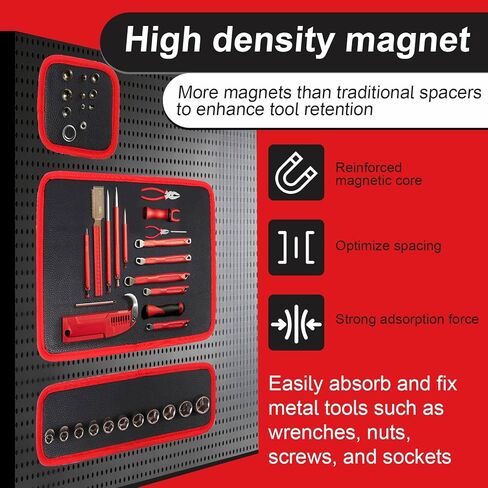 3-Piece Magnetic Tool Mat Set, Heavy-Duty Magnetic Parts Holder with 3 Sizes Non-Slip Trays, Suitable for Auto Repair and Workshop Organization, Gifts for Men, Birthday Gifts for Men in Saudi Arabia