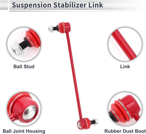 Front Stabilizer Bar Links with 2 Pcs Bushing for Nissan Rogue 2008-2013 Sway Bar Link Kits Suspension Bar End Links No.K750094/K750095/K201298 Red in Kuwait