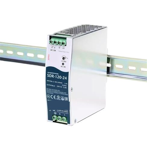 1pcs SDR-120-12 SDR-120-24 SDR-120-48 120W Single Output Industrial DIN Rail Model with PFC Function Power Supply(SDR-120-24) in Kuwait