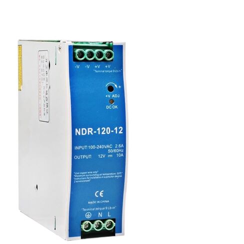 1pcs 12V 24V 48V NDR120W 100-120VAC/180-240VAC Industrial DIN Rail Mounted AC to DC Single Output Switching Power Supply(NDR-120W-24V 5A) in Saudi Arabia