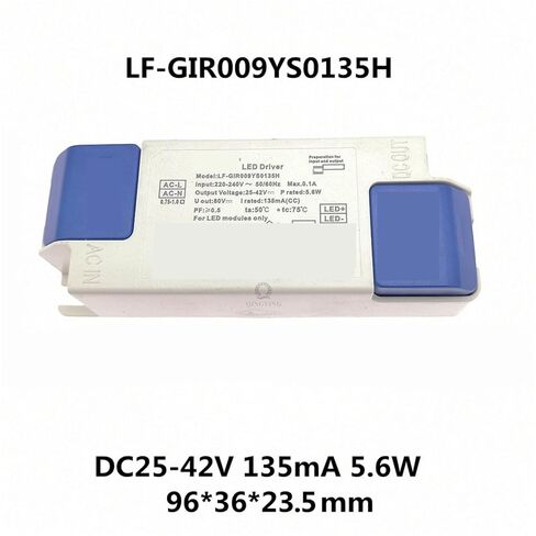 1pcs LED Driver LF-GIR009YS No Flicker Series AC220-240V DC25-42V 135mA 160mA 180mA 200mA Power Supply LED Transformer(LF-GIR009YS0135H) in Kuwait