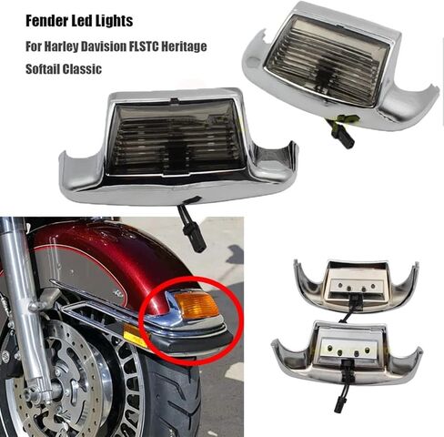 2PCS LED الحاجز الخلفي تلميح عدسة الجبهة الرائدة حافة مؤشر القيادة ضوء صالح للطريق الملك اليكترا الإنزلاق التراث Softail - الحاجز الخلفي المدخن in Kuwait