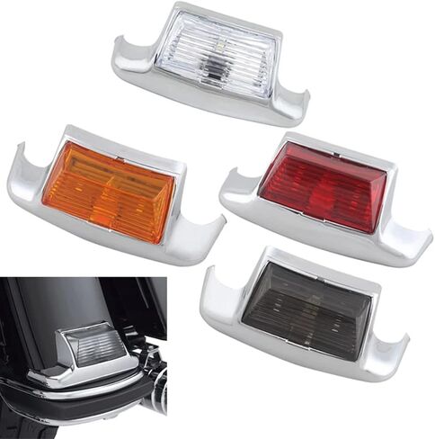 2PCS LED الحاجز الخلفي تلميح عدسة الجبهة الرائدة حافة مؤشر القيادة ضوء صالح للطريق الملك اليكترا الإنزلاق التراث Softail - الحاجز الخلفي المدخن in Kuwait