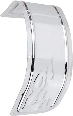 Front Lower Fender Skirt Trim, Flame Style Front Fender Trim Skirt, 2014-2022 Compatible with Harley Touring Road King Electra Street Glide - Black in Kuwait