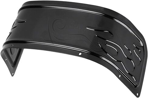 Front Lower Fender Skirt Trim, Flame Style Front Fender Trim Skirt, 2014-2022 Compatible with Harley Touring Road King Electra Street Glide - Black in Kuwait