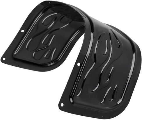 Front Lower Fender Skirt Trim, Flame Style Front Fender Trim Skirt, 2014-2022 Compatible with Harley Touring Road King Electra Street Glide - Black in Kuwait