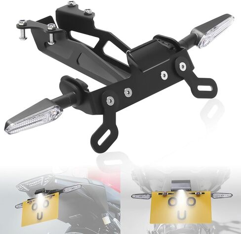 طقم مزيل الحاجز من Tracer 900 - FJ09 مرتب الذيل الخلفي متوافق مع 2015-2020 FJ-09 MT-09 TRACER 2018-2020 Tracer 900/GT حامل لوحة الترخيص مع مؤشر LED مجموعات وامضة إشارة الانعطاف in Kuwait