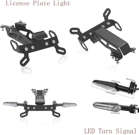 طقم مزيل الحاجز من Tracer 900 - FJ09 مرتب الذيل الخلفي متوافق مع 2015-2020 FJ-09 MT-09 TRACER 2018-2020 Tracer 900/GT حامل لوحة الترخيص مع مؤشر LED مجموعات وامضة إشارة الانعطاف in Kuwait