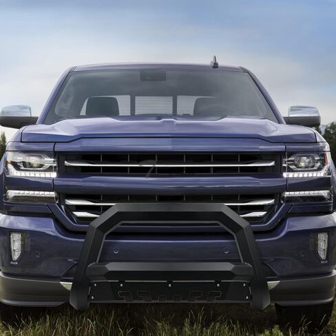 7422452940919 Compatible with 1997-2002 Ford Expedition / 1997-2003 F150 F250 / 2004 Heritage / 1998-2002 Lincoln Navigator Matte Black AVT Style Angular Bull Bar Guard with Skid Plate in Kuwait