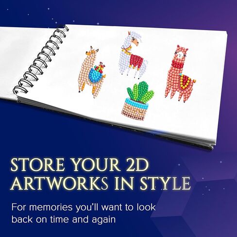 Picmondoo Diamond Art Sticker Album with Silicone Pages – No Glue, No Residue – Holds Up to 200 Stickers | Sticker Storage Book for Kids & Adults, Perfect for Sticker Collecting in Saudi Arabia