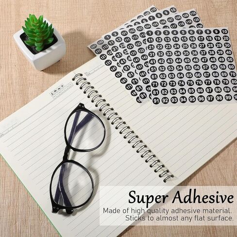 Hecila Number Stickers Labels Black Number Sticker 4000Pcs Consecutive Numbers Stickers 1-200 Vinyl Numbered Sticker Waterproof Round Self-Adhesive and Residue-Free Decals for Office Storage Inventory in Saudi Arabia