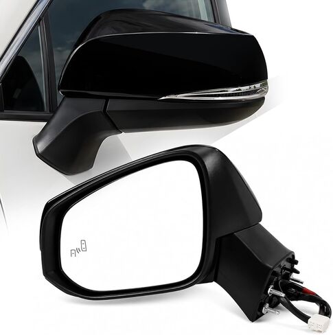 Driver Side Mirror Replacement Fit for 2019 2020 2021 2022 Toyota Rav4 With Power Adjustment, Heated, Signal Lamp, Blind Spot Monitor, Manual Fold, Left Side Door Mirror Partslink TO1320384 8 Pins in Saudi Arabia