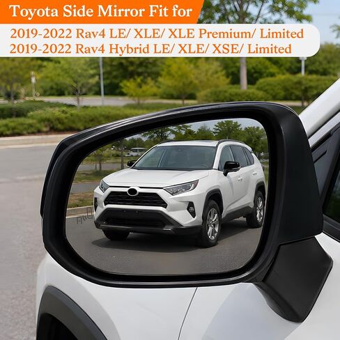 Driver Side Mirror Replacement Fit for 2019 2020 2021 2022 Toyota Rav4 With Power Adjustment, Heated, Signal Lamp, Blind Spot Monitor, Manual Fold, Left Side Door Mirror Partslink TO1320384 8 Pins in Saudi Arabia