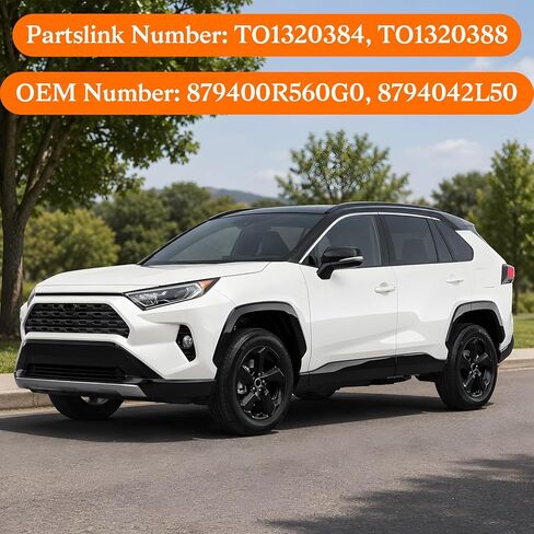 Driver Side Mirror Replacement Fit for 2019 2020 2021 2022 Toyota Rav4 With Power Adjustment, Heated, Signal Lamp, Blind Spot Monitor, Manual Fold, Left Side Door Mirror Partslink TO1320384 8 Pins in Saudi Arabia