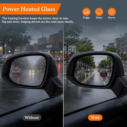 Driver Side Mirror Replacement Fit for 2019 2020 2021 2022 Toyota Rav4 With Power Adjustment, Heated, Signal Lamp, Blind Spot Monitor, Manual Fold, Left Side Door Mirror Partslink TO1320384 8 Pins in Saudi Arabia