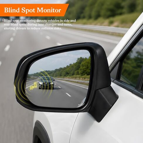 Driver Side Mirror Replacement Fit for 2019 2020 2021 2022 Toyota Rav4 With Power Adjustment, Heated, Signal Lamp, Blind Spot Monitor, Manual Fold, Left Side Door Mirror Partslink TO1320384 8 Pins in Saudi Arabia