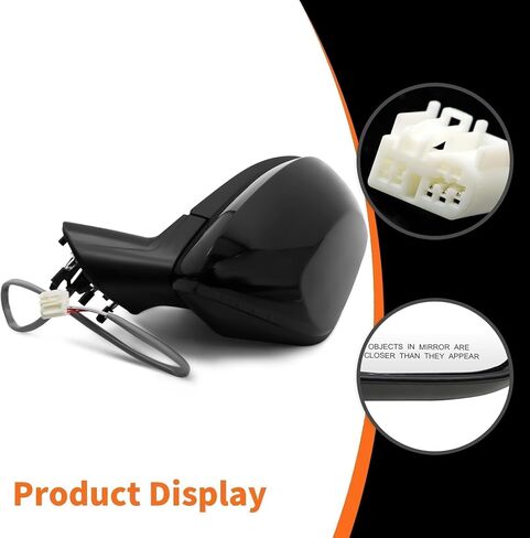 Right Passenger Side Mirror Assembly Compatible with Corolla 2020 2021 2022 Non-Heated Manual Folding and Power Paint to Match Replaces 8791002916PFM (3Pins) in Kuwait