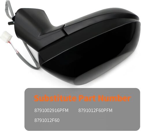 Right Passenger Side Mirror Assembly Compatible with Corolla 2020 2021 2022 Non-Heated Manual Folding and Power Paint to Match Replaces 8791002916PFM (3Pins) in Kuwait