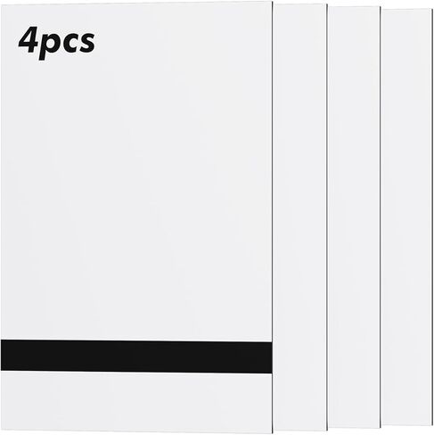 Double Color Acrylic Sheet (8" x 12", 200 * 300 mm, 4 Pieces)-White/Black in Saudi Arabia