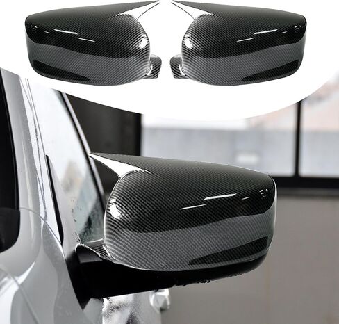 Compatible with Honda 9th Gen Accord 2013 2014 2015 2016 2017 with Turn Signal Accessories Car Exterior Ox Horn Design Door Side Rearview Mirror Guard Cover Trim Caps - Glossy Black Style 2PCS in Kuwait