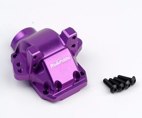 غطاء علبة التروس الأمامي أو الخلفي من الألومنيوم Powerhobby باللون الأرجواني HPI RS4 Sport3 in Kuwait