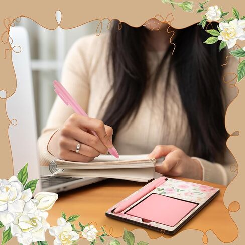36 Pcs Flowers Wooden Sticky Note Holder Set Gifts for Church Gift for Mom/Graduation Gift for Teacher with Notes and Ballpoint Pens Floral Sticky Notes Notepad Holder Thank You for Employee in Saudi Arabia