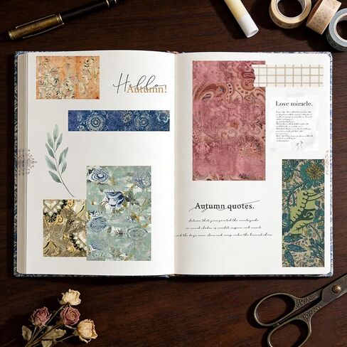 120Pcs Baroque Ruins Vintage Scrapbook Paper, 6.7x9.8 Inch Antique Single Side Printed Craft Paper, 6 Retro Designs (20 Sheets Each) for DIY Card Making, Journaling, Photo Album & Decoration in Kuwait