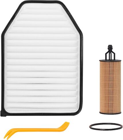 Engine Air Filter&Oil Filter Combo Pack-Compatible with Jeep Wrangler 2014 2015 2016 2017,Wrangler JK 2018-68191349AA&CA10348 in Kuwait